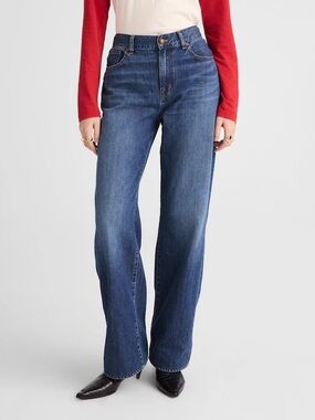 Madewell High-Rise Wide-Leg Denim in Classic Blue